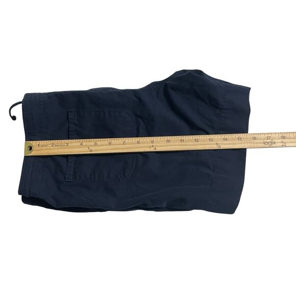 J. Crew Womens Shorts Size 8 Navy Blue Twill Chino City Fit Zip Fly Drawstring - Picture 11 of 11